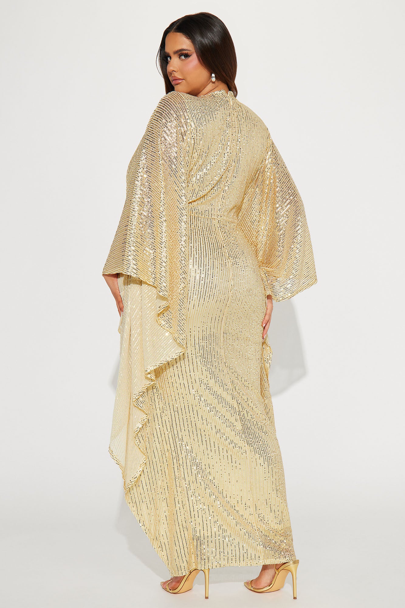 Rachel Sequin Maxi Dress - Champagne