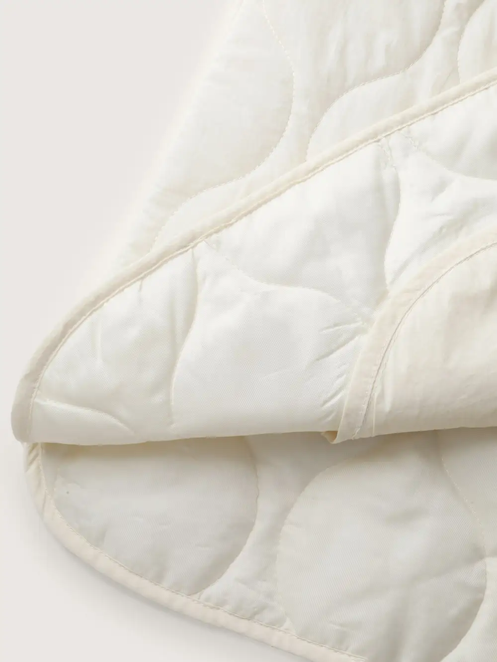 Quilted Cotton Button Round Neck Jacket