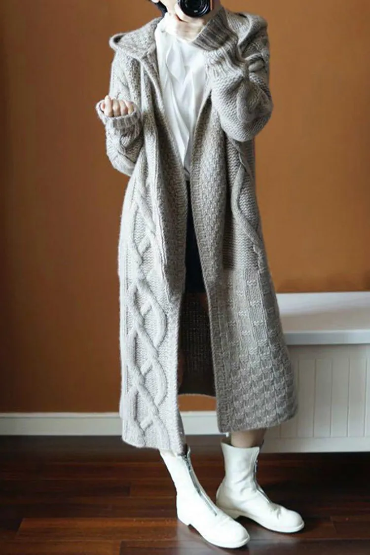 Loose Twist Coarse Sweater Cardigan