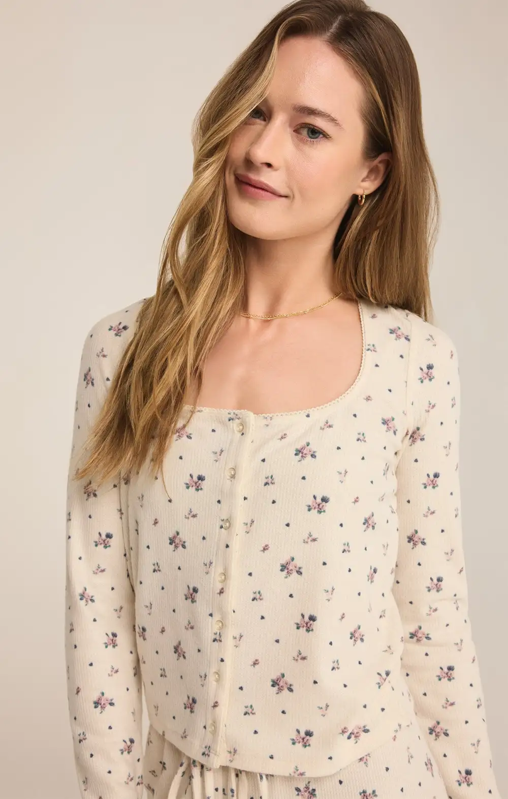 Tess Rosebud Long Sleeve Top