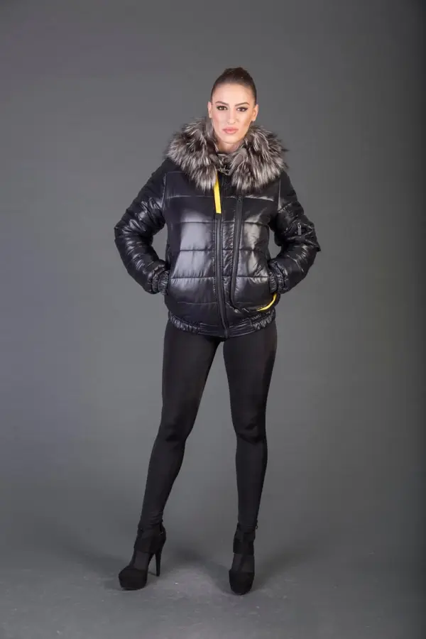 Silver Fox Fur coat/Fur jacket full skin