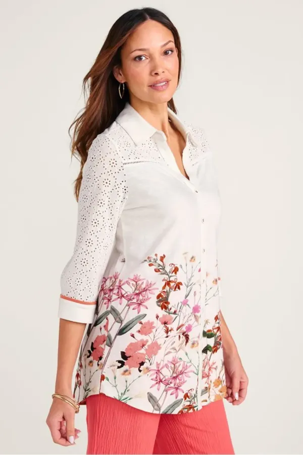 Colleen Printed Tunic Big Shirt