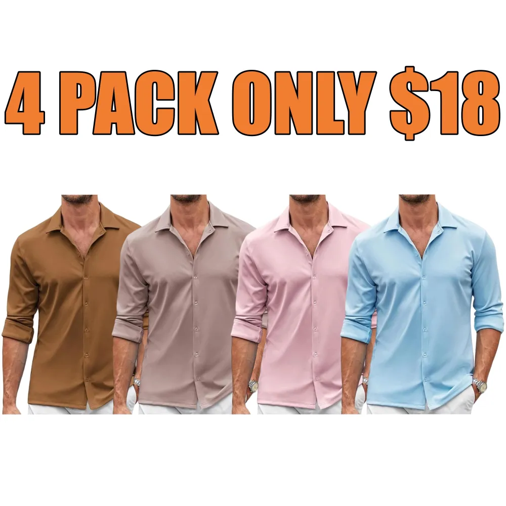 Fall Outfits Men's Shirt Wrinkle Free Dress Shirt