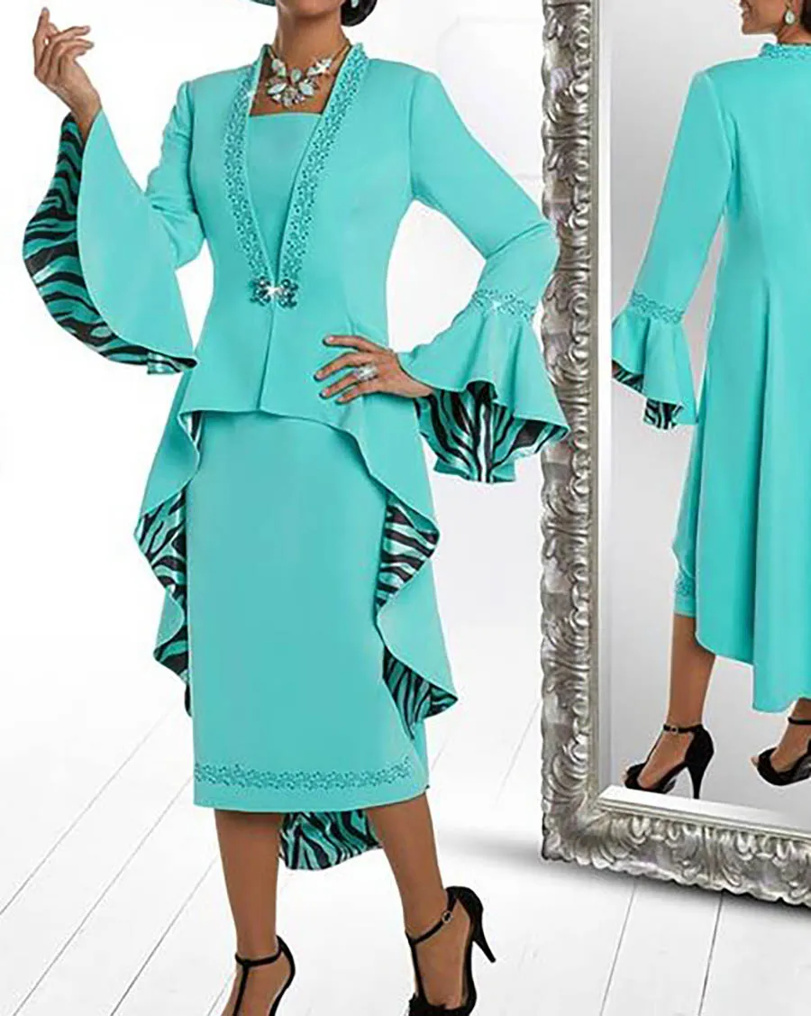 Versatile Elegant Print Women's Dress