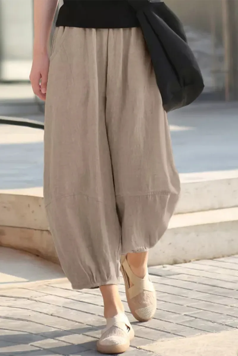 Casual Solid Patchwork Harlan Mid Waist Harlan Solid Color Bottoms