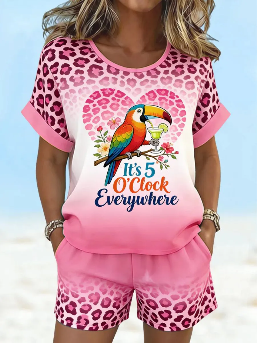 009Short Sleeve Daily Going out Weekend Streetwear Crewneck Regular Fit Summer Spring