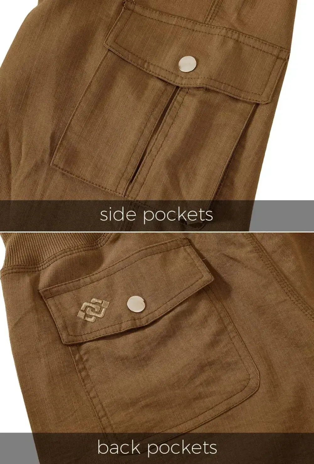 MoFiz Womens Capris with Pockets Loose Fit Casual Capri Pants Dressy Lightweight Ladies Baggy Cargo Pants for Hiking