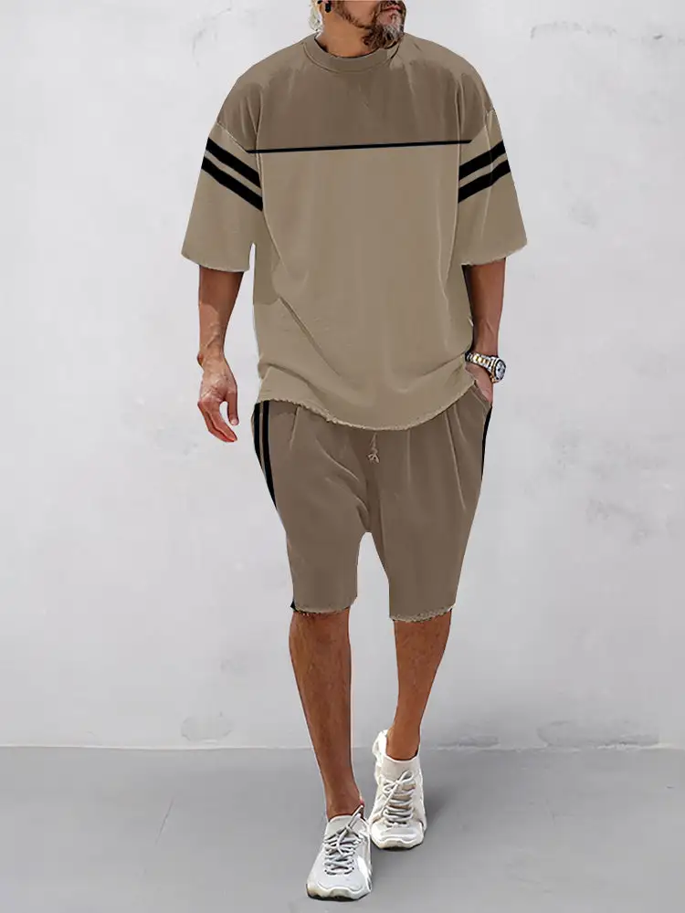 Trendy Color Block Athleisure Set