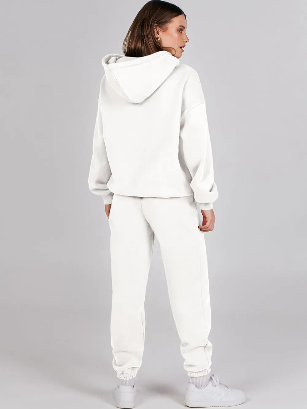 (Clearance Sale $1.99⚡) 2024 Women's Fall Oversized Casual Hoodie Two Piece Sweatshirt Jogging Pants Sweatshirt Set