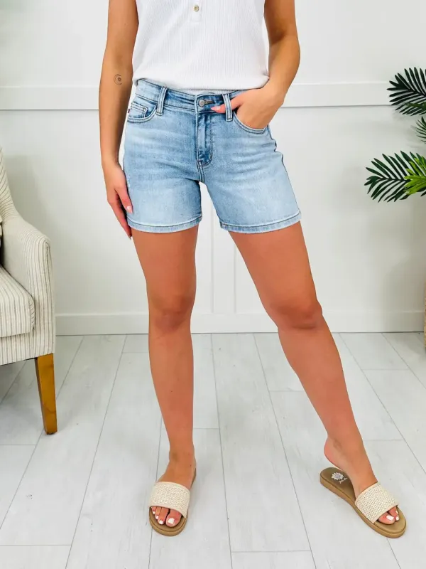 Judy Blue Retro Refresh Dad Shorts
