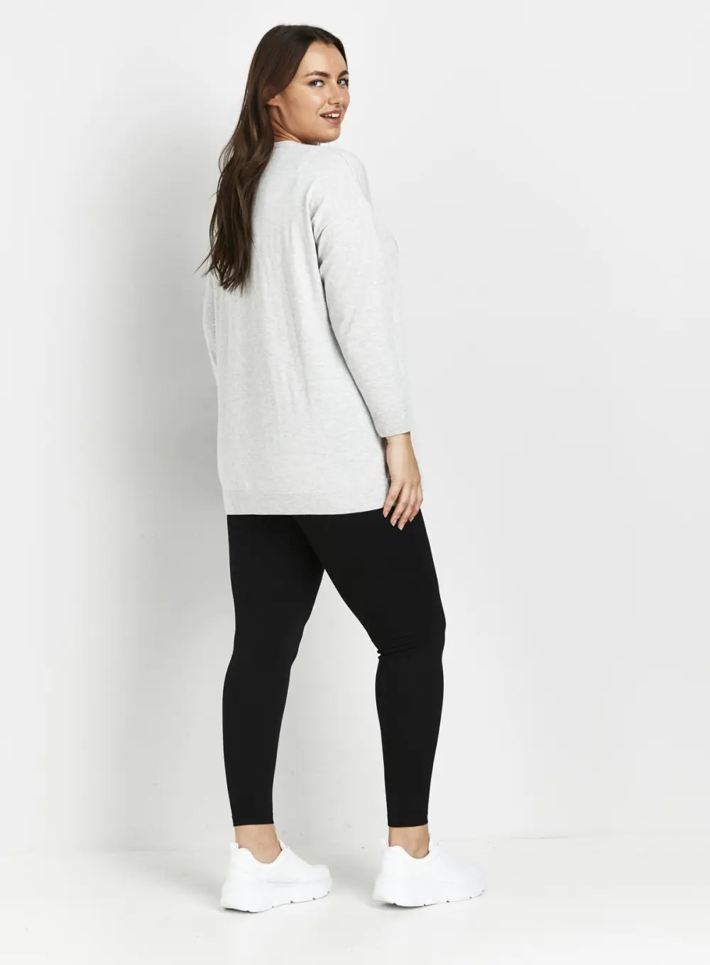 Evans Grey 'Smile' Slogan Jumper