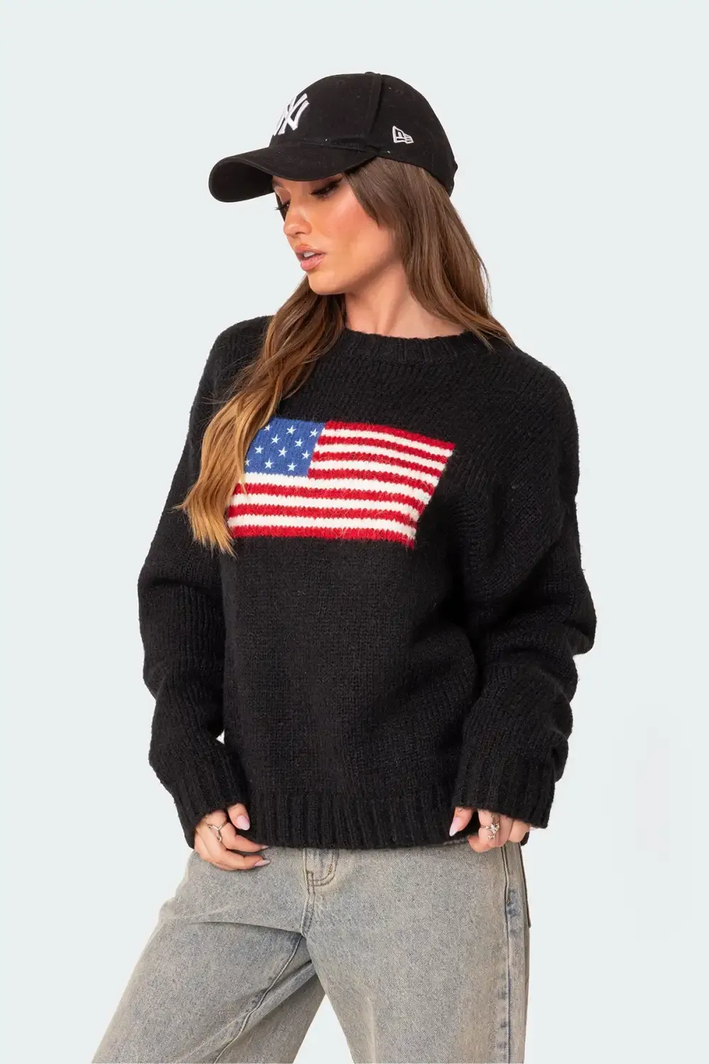 USA Oversized Chunky Knit Sweater