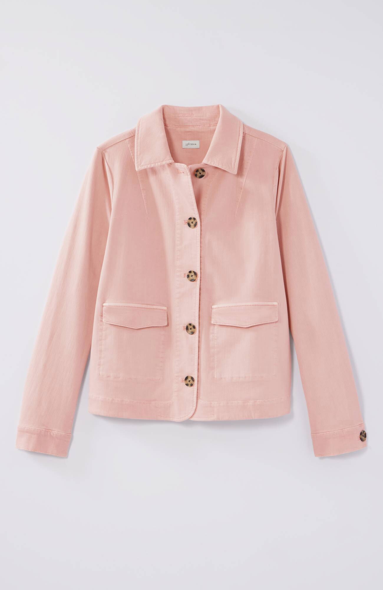 Curved-Hem Denim Jacket