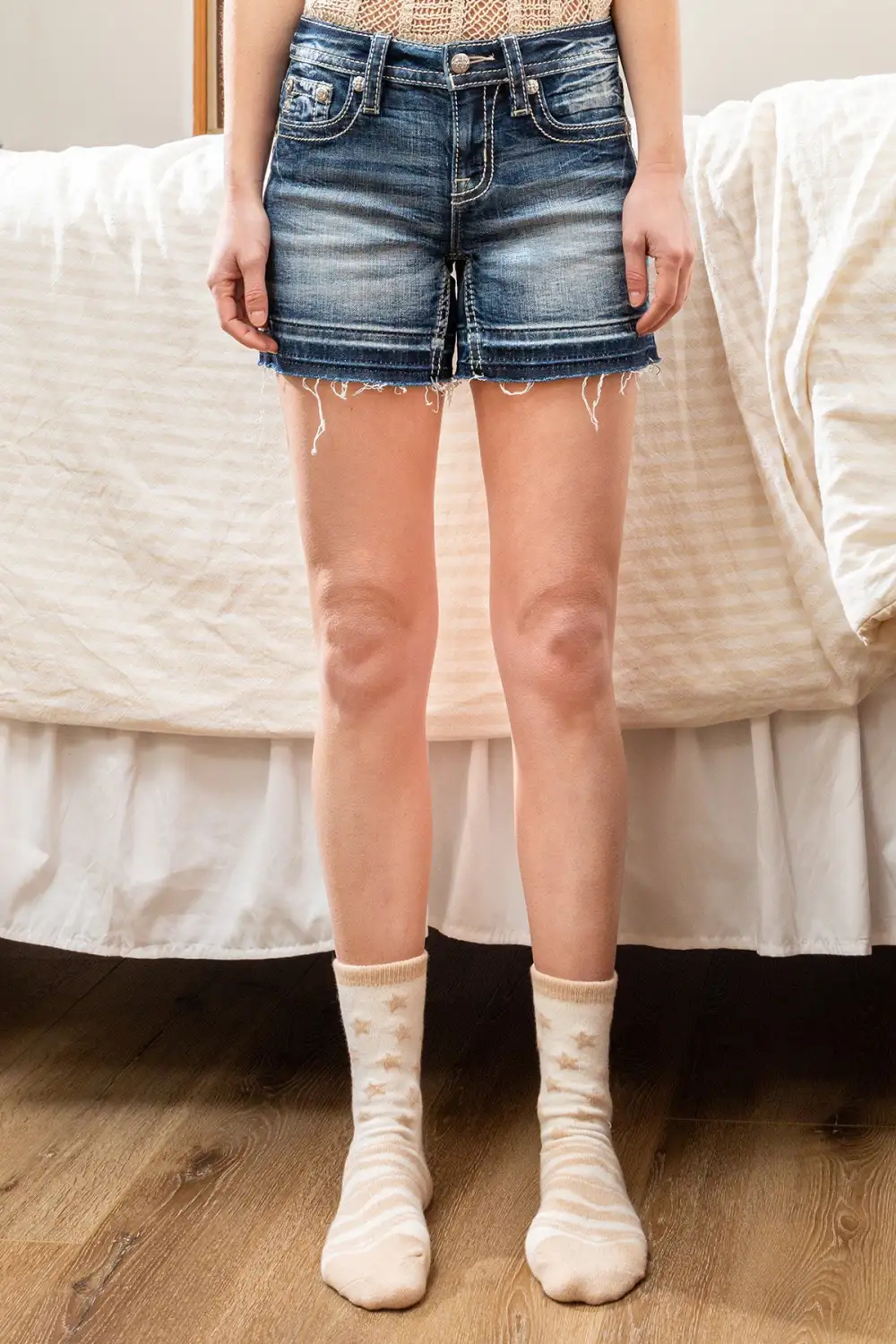 Desert Longhorn Denim Shorts