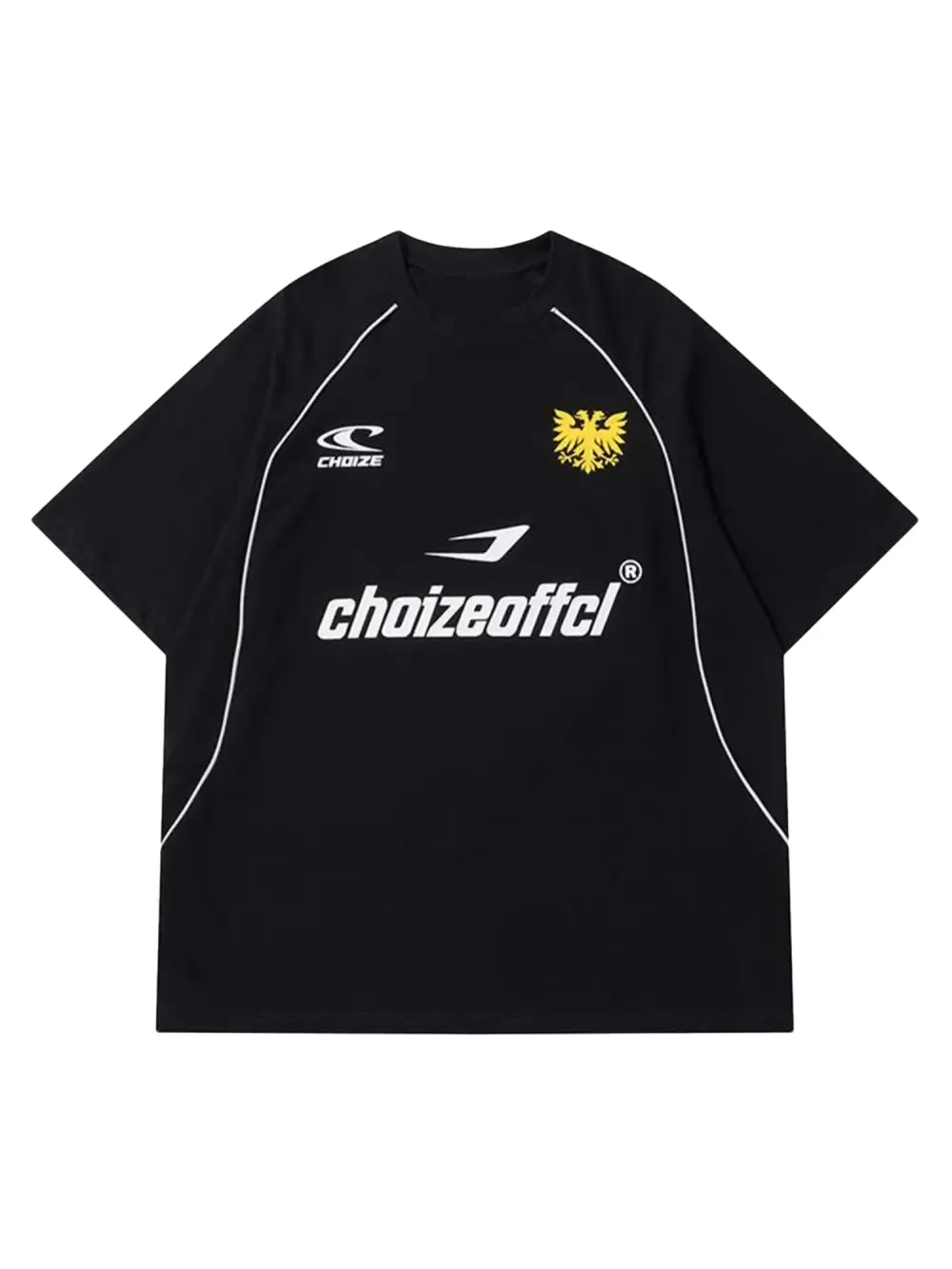 Retro Letter Print T-shirt - 1671