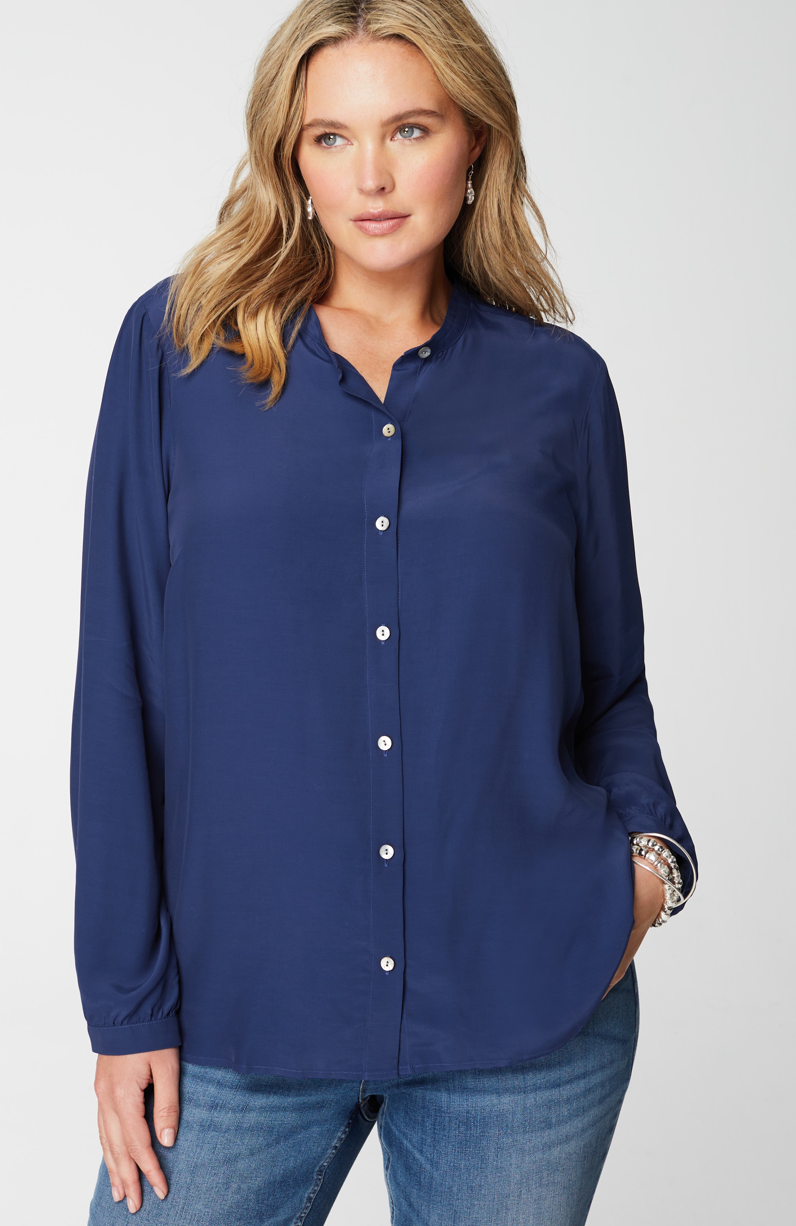Button-Front Top