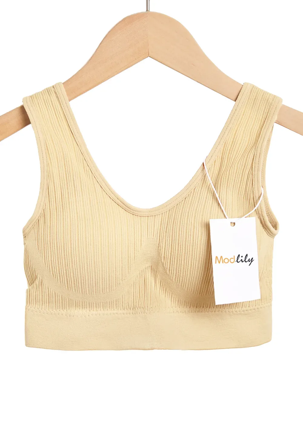 Skin Color Scoop Detail Stretch Bra