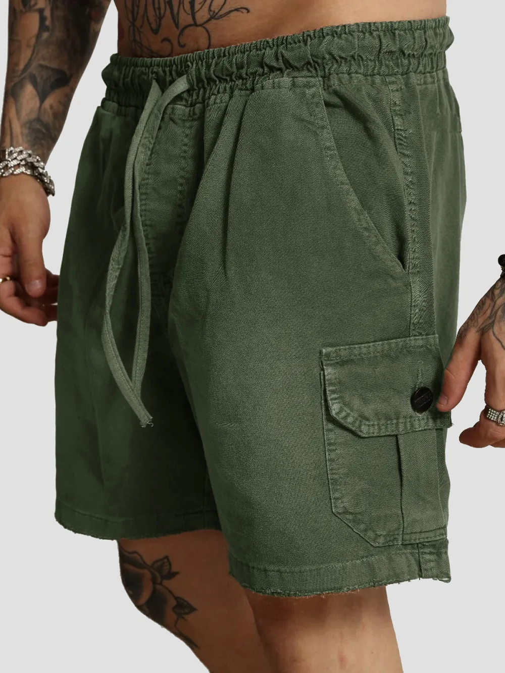 Men's Fashion Retro Workwear Pocket Shorts