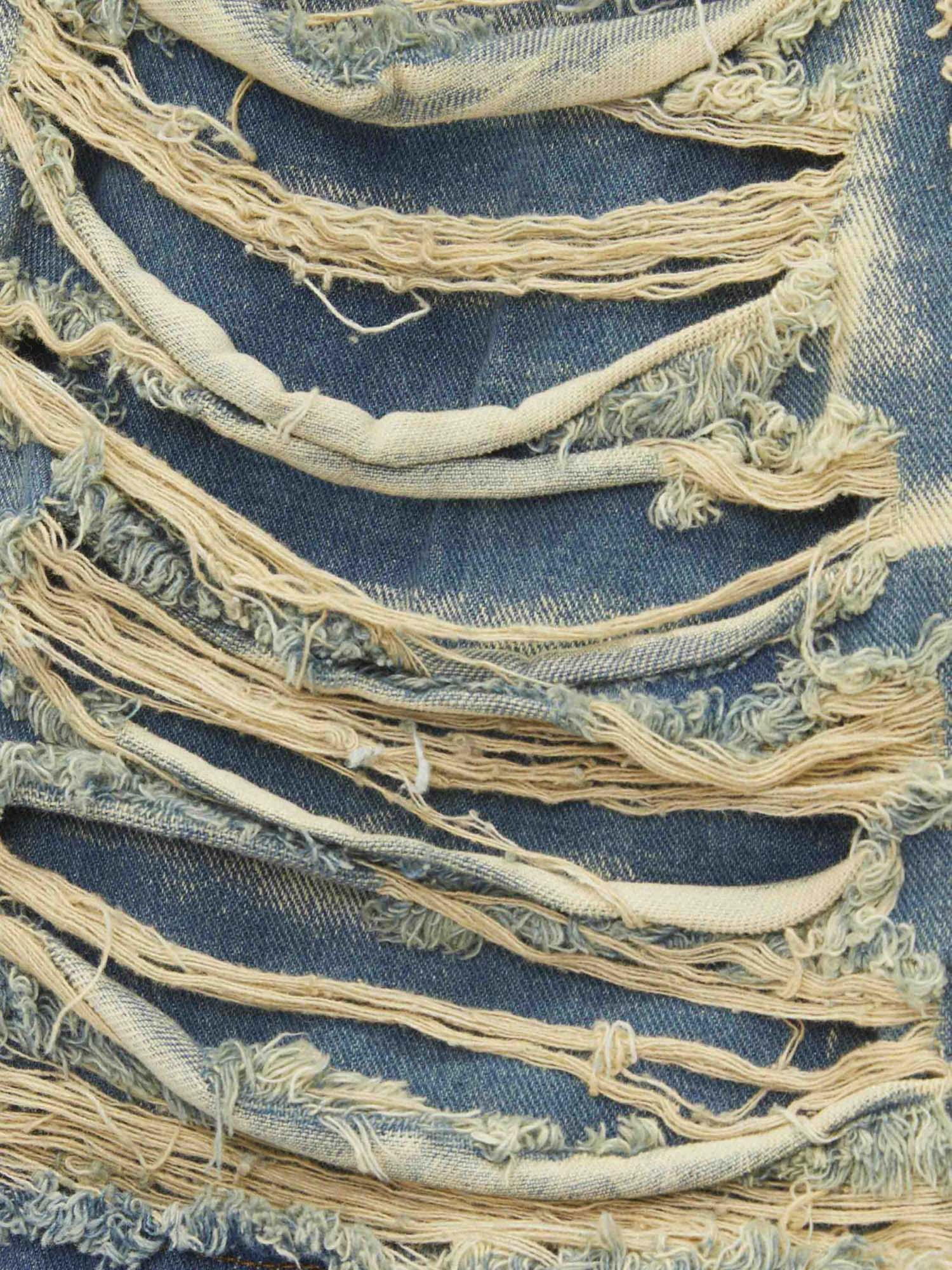 Ripped Double Straight Jeans - 2007