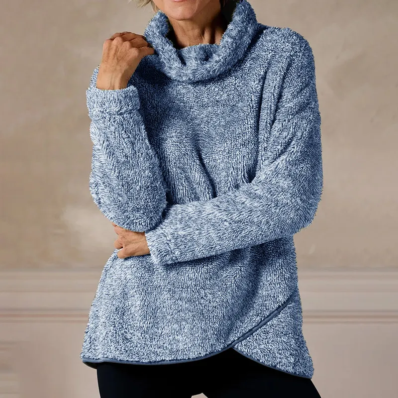 Solid Color Long Sleeve Turtleneck Sweater