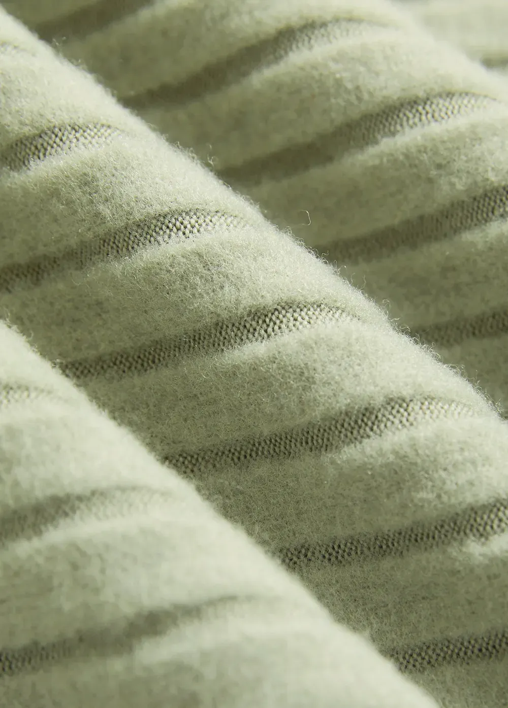 Sage Green Patchwork Long Sleeve Split Neck Sweatshirt