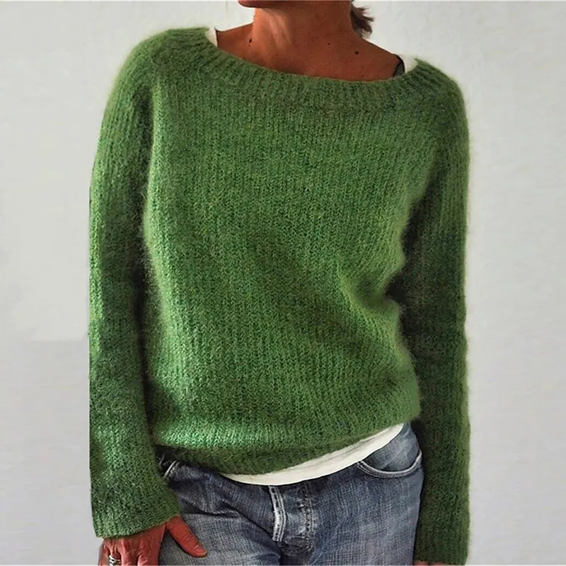 Pure Color Casual Sweater