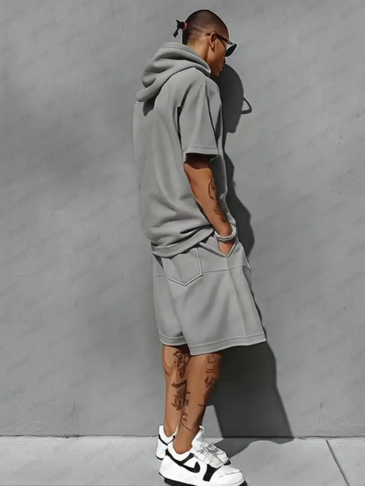 Casual Loose Fit Hooded Sports Set