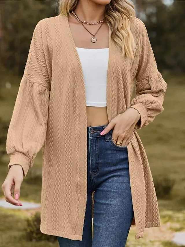 Women's Dailywear Patchwork Solid Color Windproof Fashion Loose Fit Outerwear Long Sleeve Spring