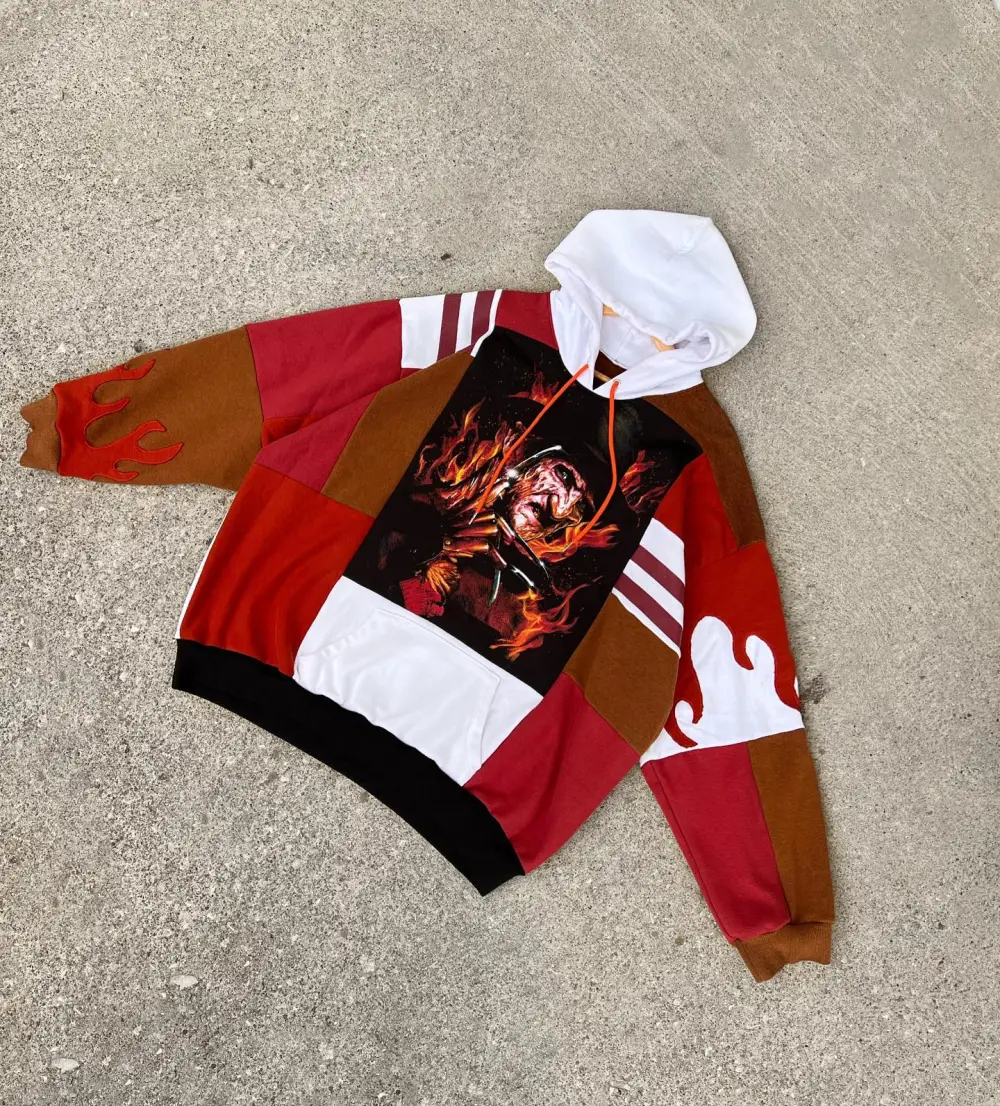 Red hoodie sweatshirts how perfect and cozy piece for your Halloween day