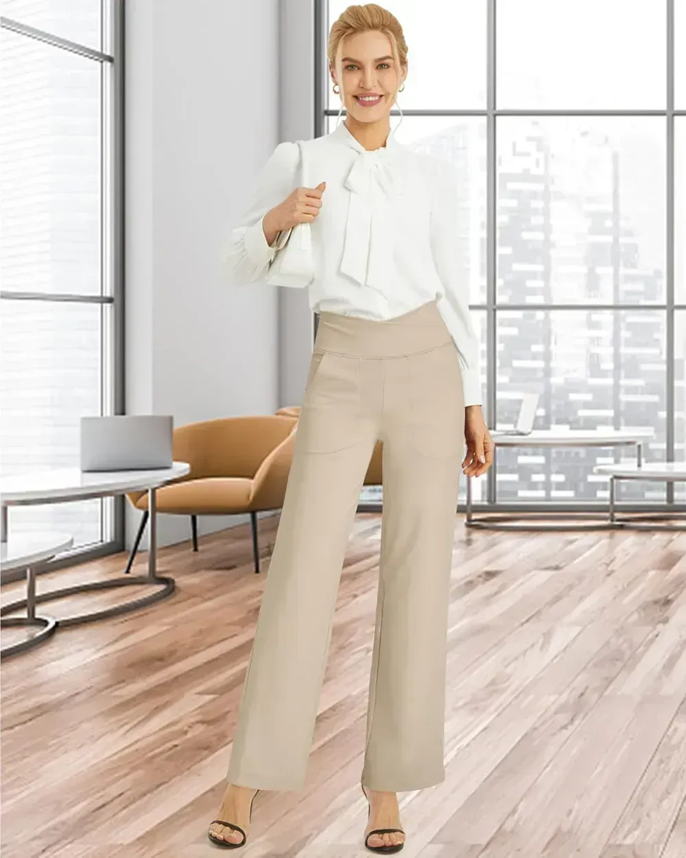 G4Free Wide Leg Pants for Women Loose Yoga Pants with Pockets Petite/Regular/Tall Stretch Casual Lounge Pants