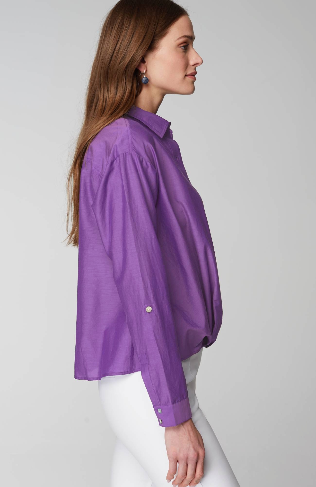 Cotton-Silk Twist-Front Top