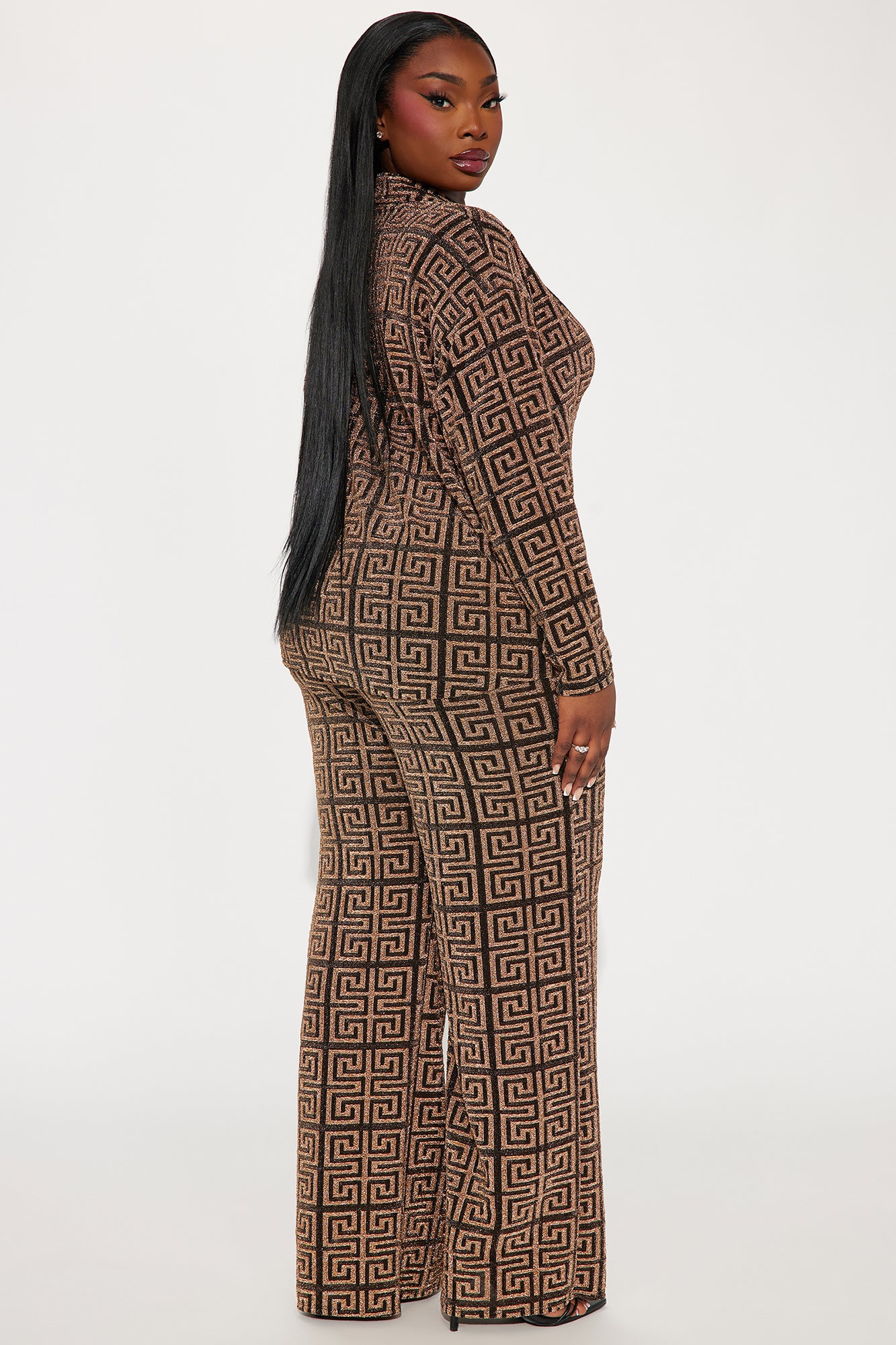 Gia Glitter Pant Set - Gold/combo