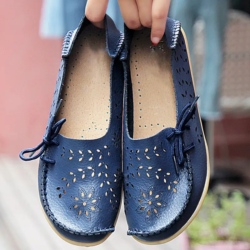 New Hollow Leather Casual Shoes