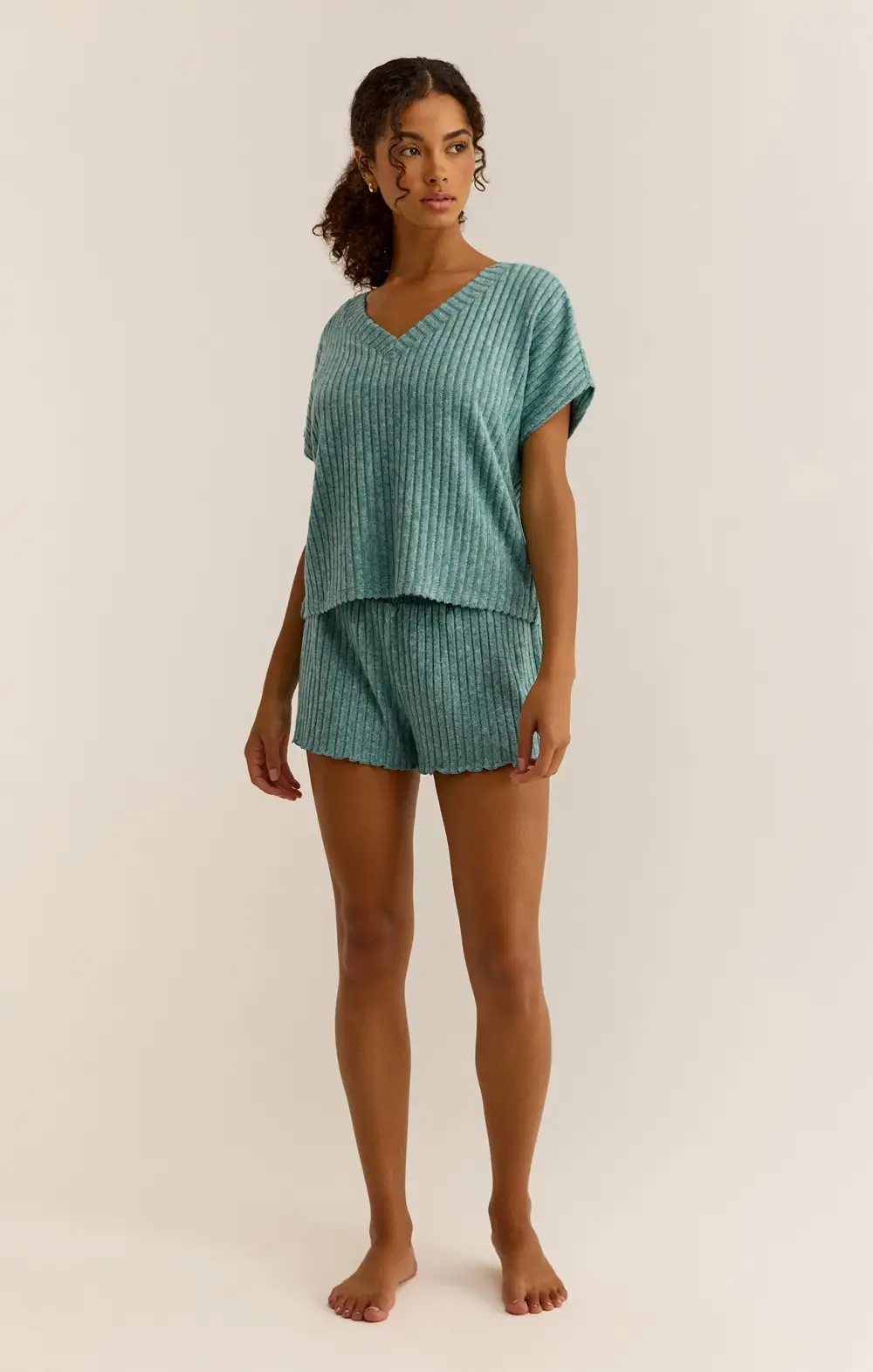 Dawn Smocked Rib Short