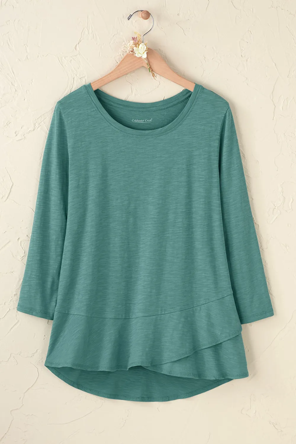 Ruffled Charm Slub Tee