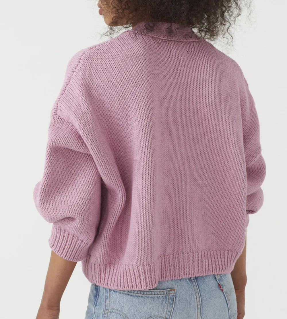 Single-Breasted V-Neck Pocket Knit Cardigan