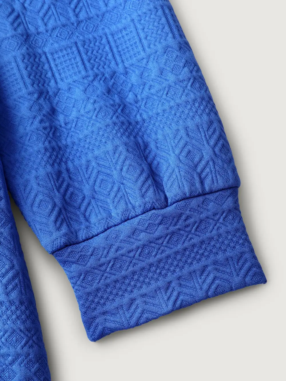 Textured Half-Zipper Stretchy Sweatshirt