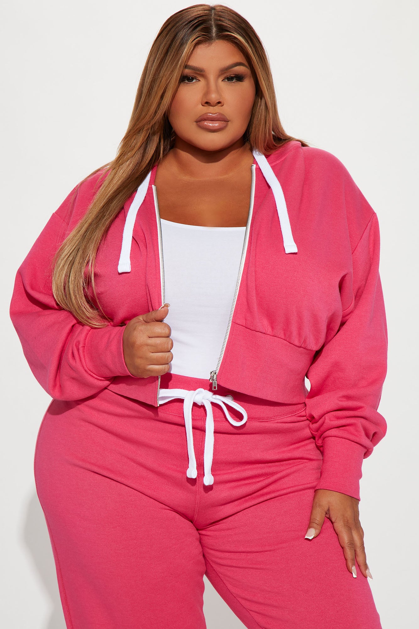 Chill Mode Hoodie And Jogger Set - Pink