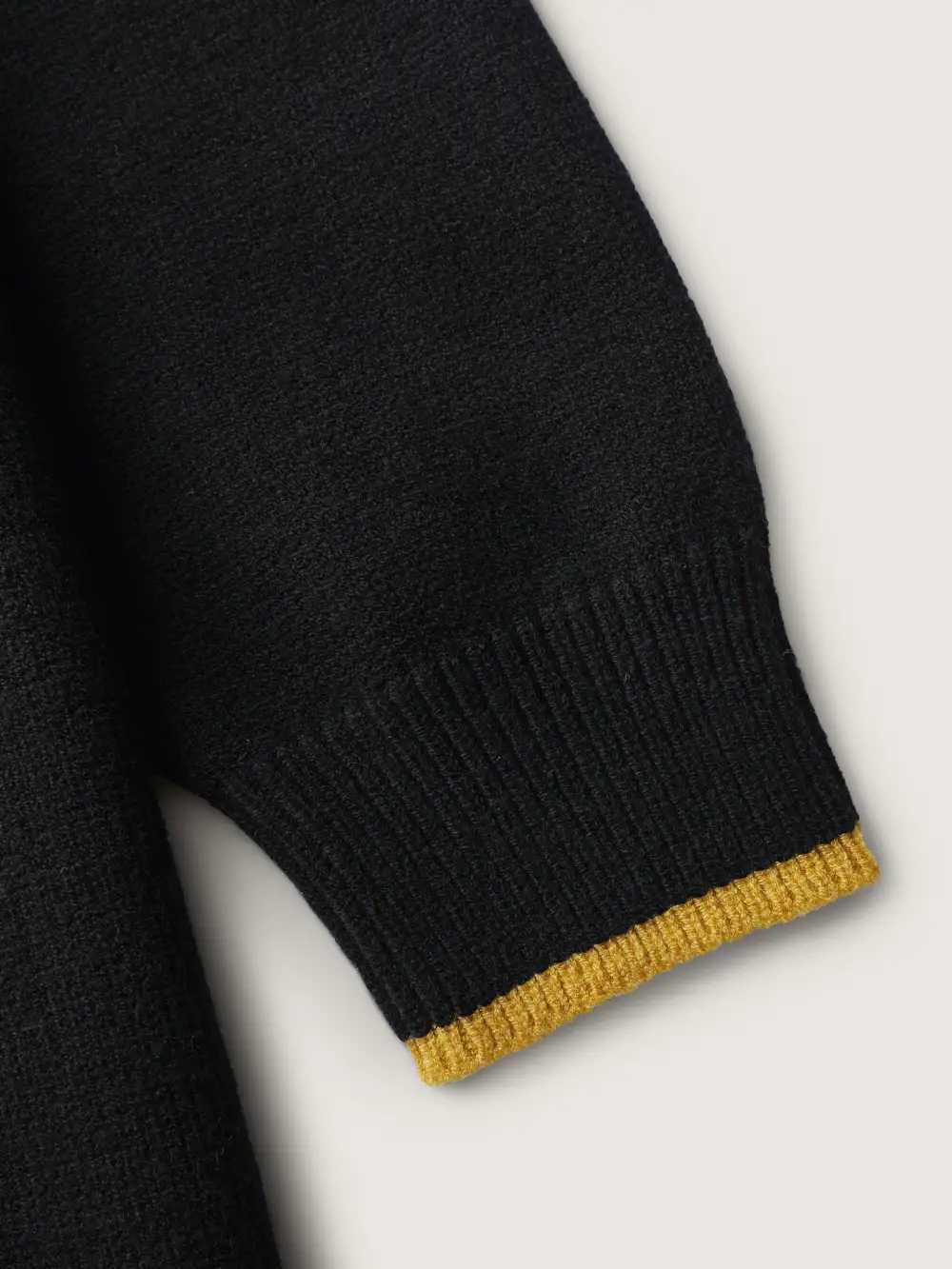 Puppy In Rain Jacquard Contrast Pullover