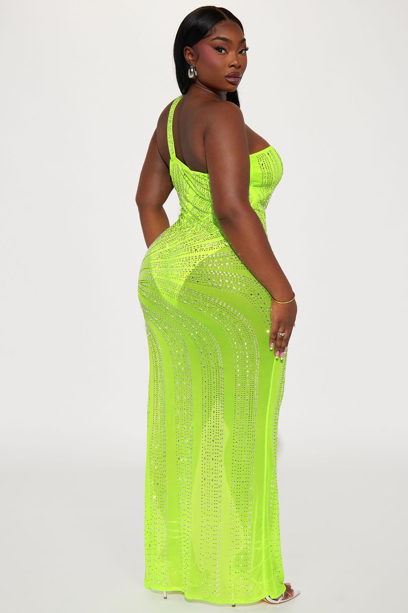 Aries Embellished Gown - Lime