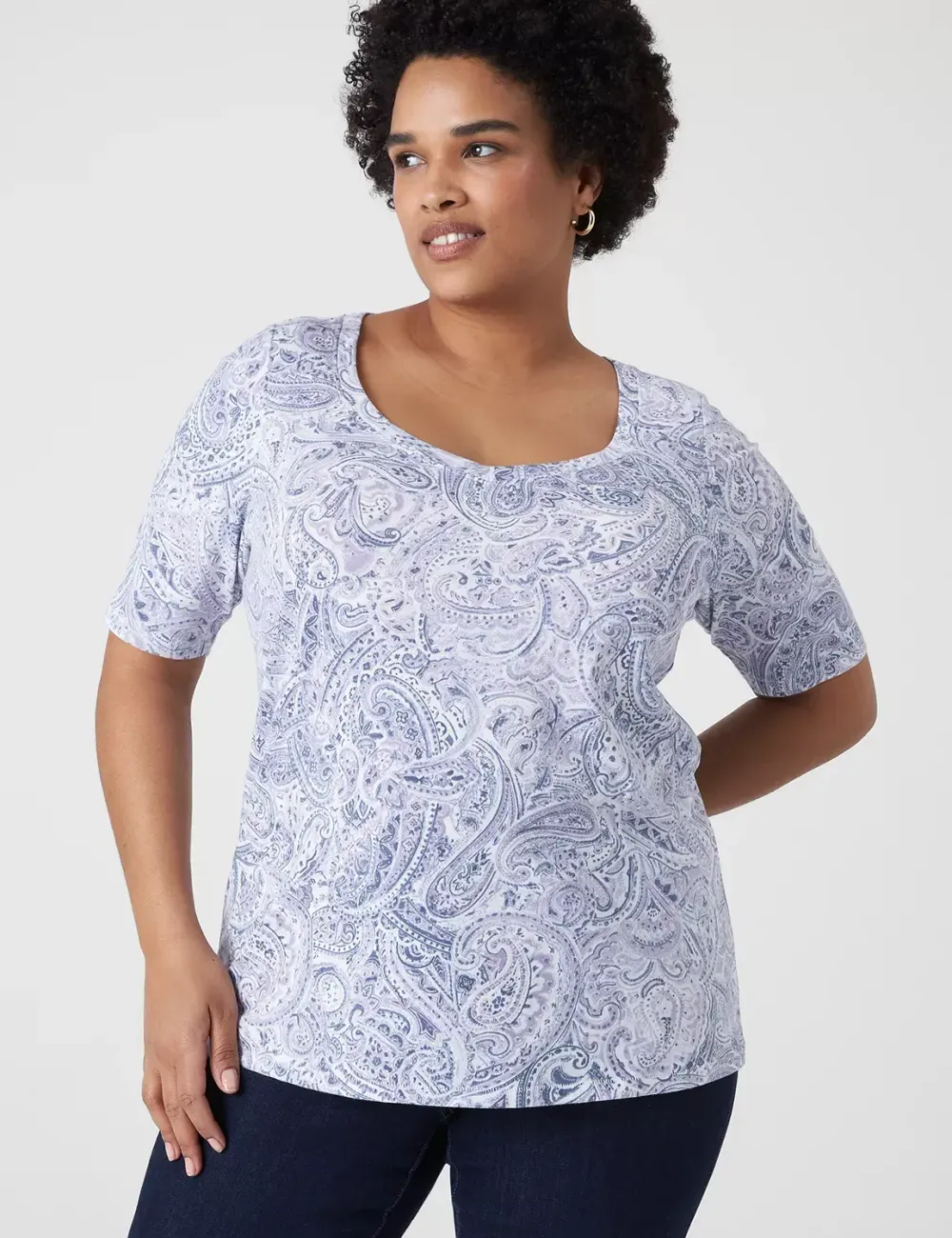 Modern Perfect Sleeve V-Neck Tee