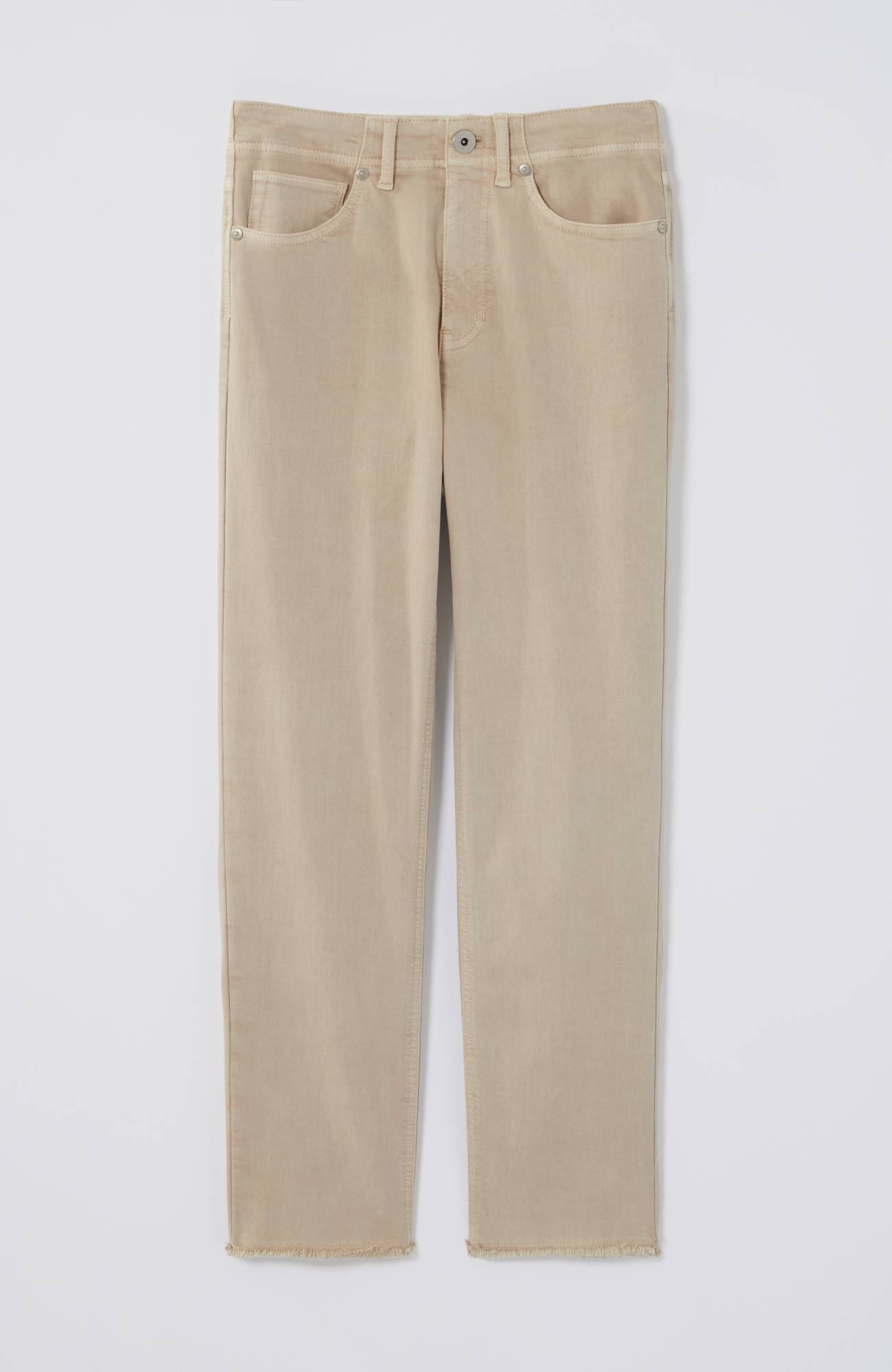 High-Rise Fringe-Hem Crops