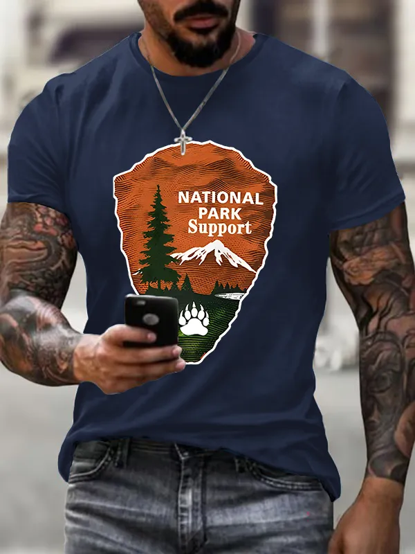 Men'S T-Shirt Men'S Protect Our National Parks Printed T-Shirt Art Print T-Shirt