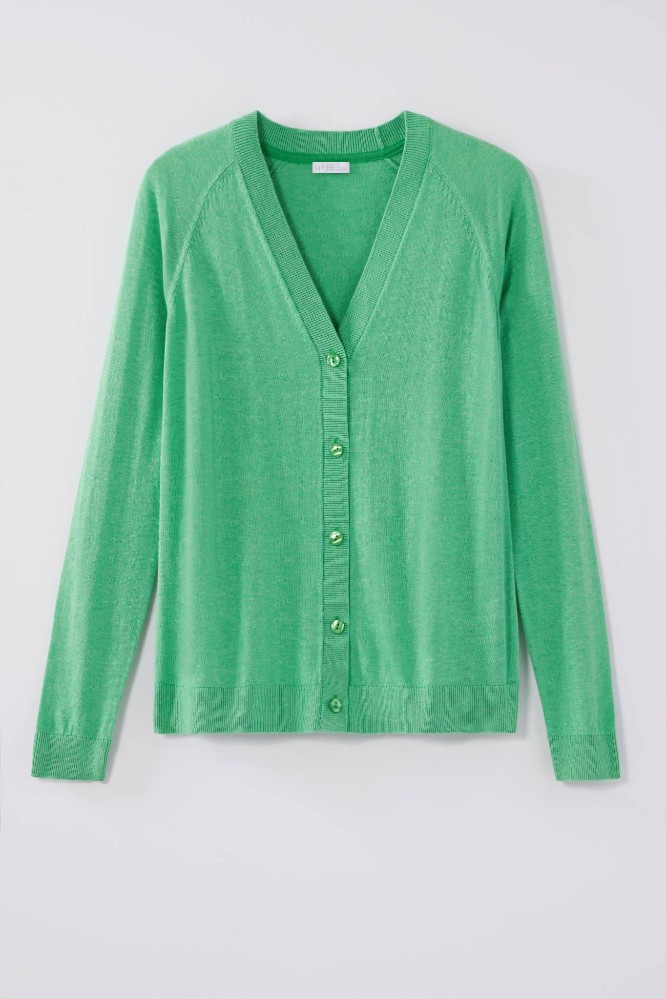 organically grown cotton v-neck cardi