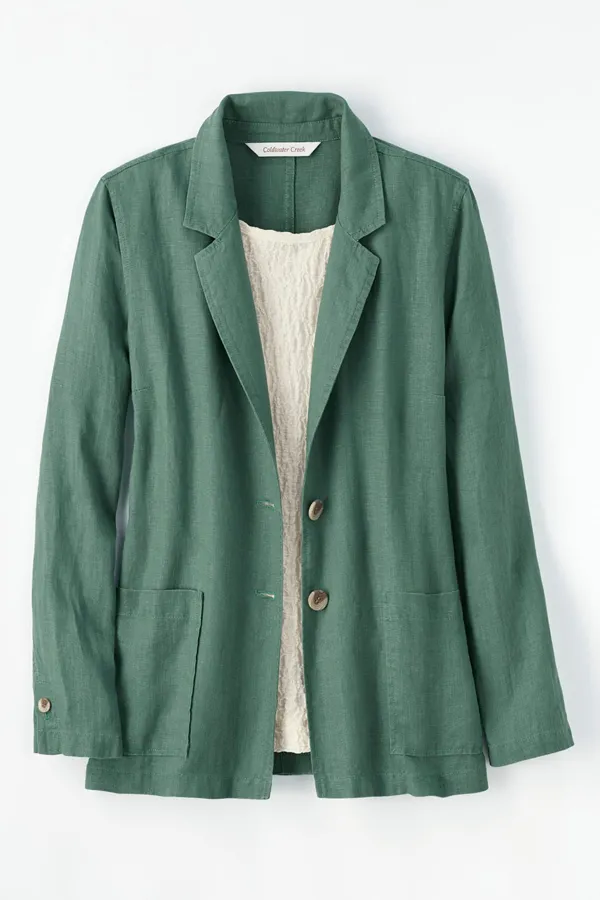 Linen Boyfriend Jacket