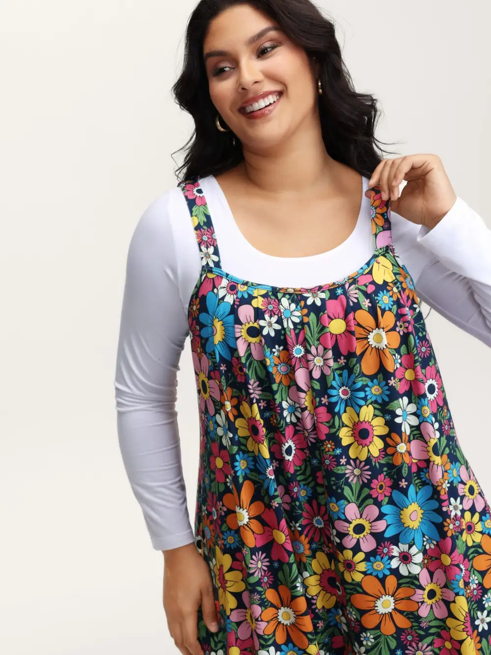Colorful Floral Pockets Knit Loungewear Jumpsuit