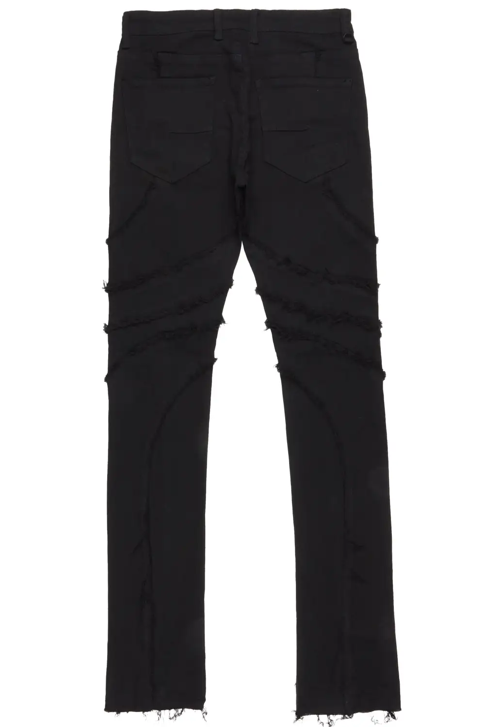 Sagan Black Stacked Flare Jean