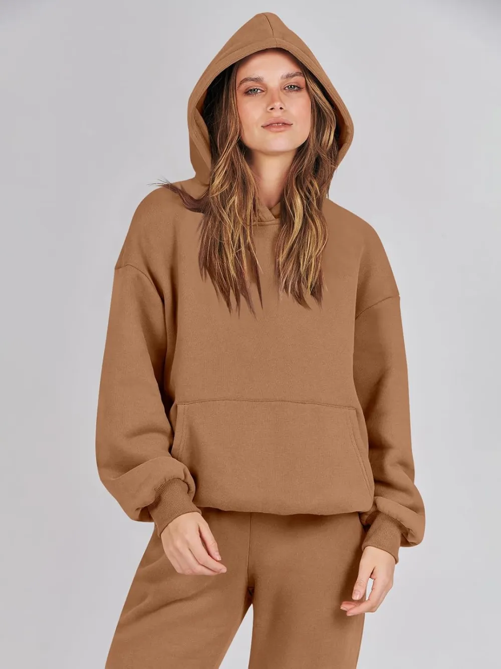 (Clearance Sale $1.99⚡) 2024 Women's Fall Oversized Casual Hoodie Two Piece Sweatshirt Jogging Pants Sweatshirt Set