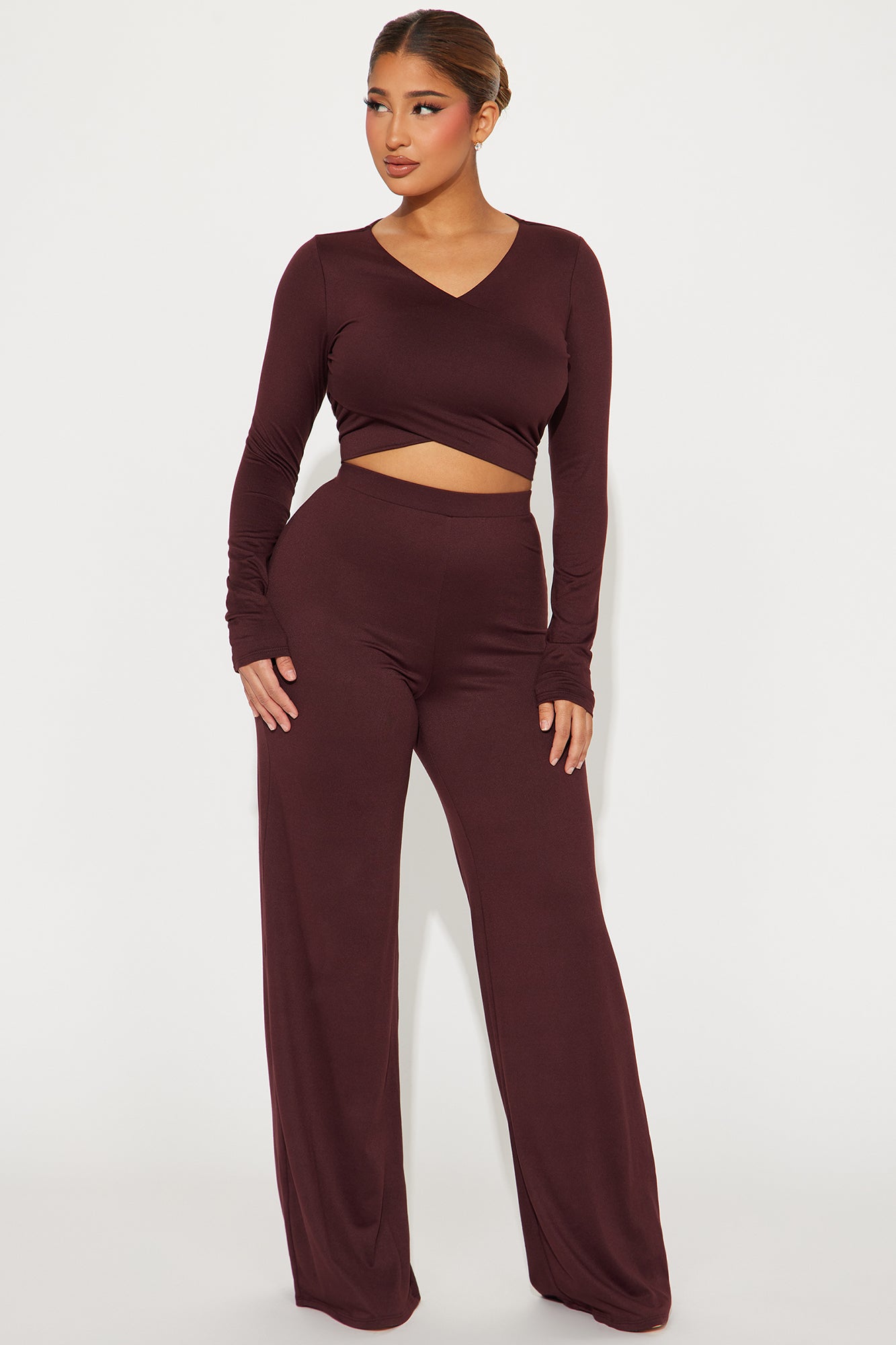 Simple Rules Pant Set - Brown