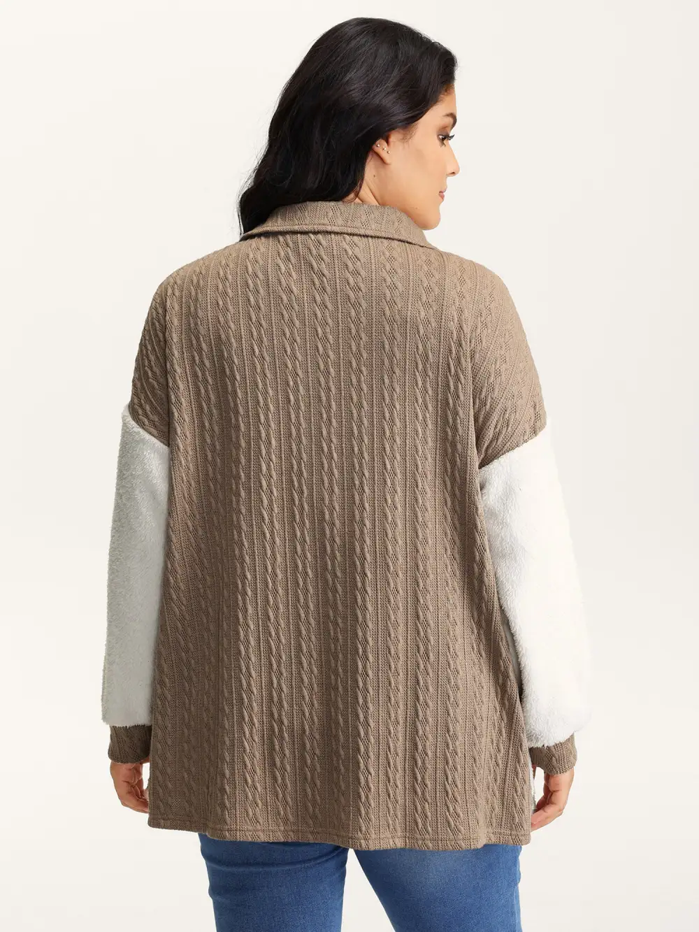 Colorblock Chest Pockets Button Jacket